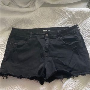 Black Jean Shorts
